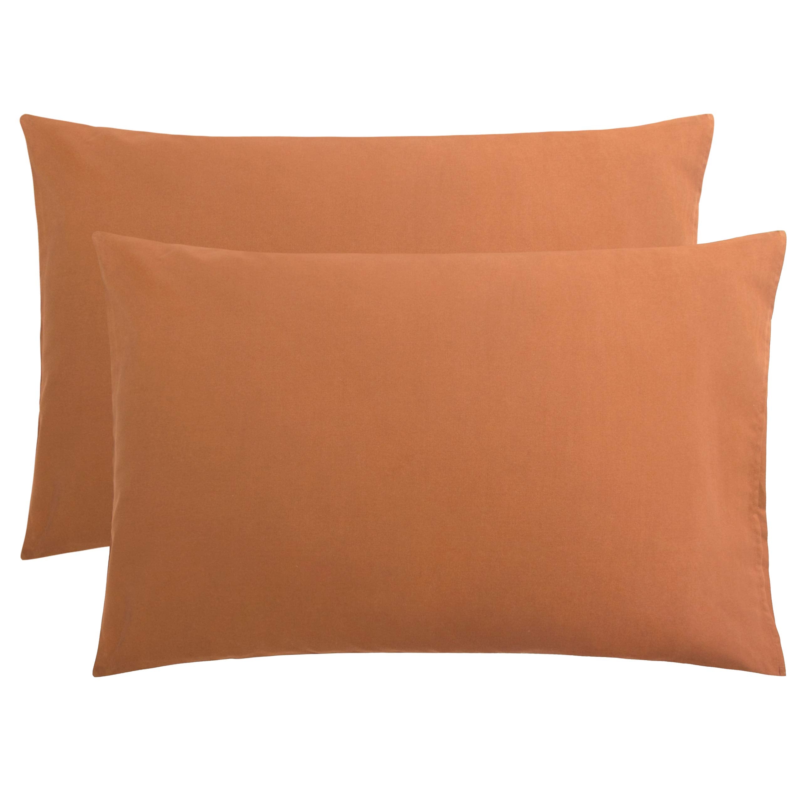 FLXXIE Pillow Cases Queen, Soft Microfiber Pillow Covers with Envelope Closure, Wrinkle Resistant Pillowcases, 2 Piece Set, 20x30, Black