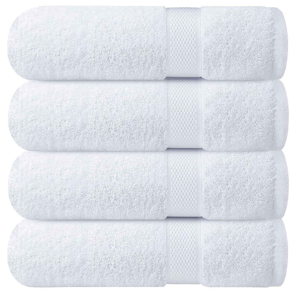 Infinitee Xclusives White Hand Towels for Bathroom - Set of 6 (16x28 inches) 600 GSM, 100% Cotton Ultra Soft, Quick Drying, Hotel Quality Hand Towel Set (Brilliant White, Hand Towels)