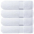 Infinitee Xclusives White Hand Towels for Bathroom - Set of 6 (16x28 inches) 600 GSM, 100% Cotton Ultra Soft, Quick Drying, Hotel Quality Hand Towel Set (Brilliant White, Hand Towels)