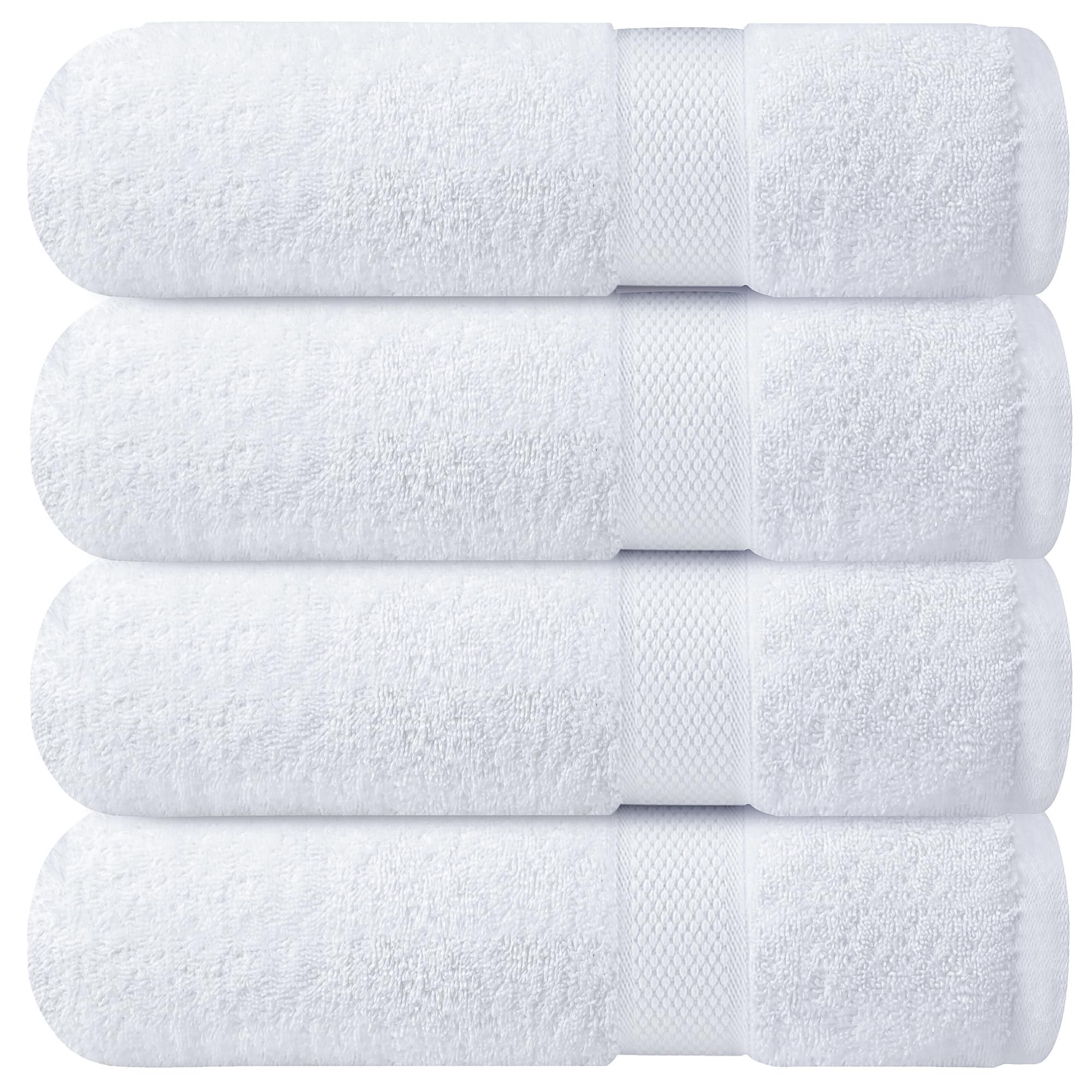 Infinitee Xclusives White Hand Towels for Bathroom - Set of 6 (16x28 inches) 600 GSM, 100% Cotton Ultra Soft, Quick Drying, Hotel Quality Hand Towel Set (Brilliant White, Hand Towels)