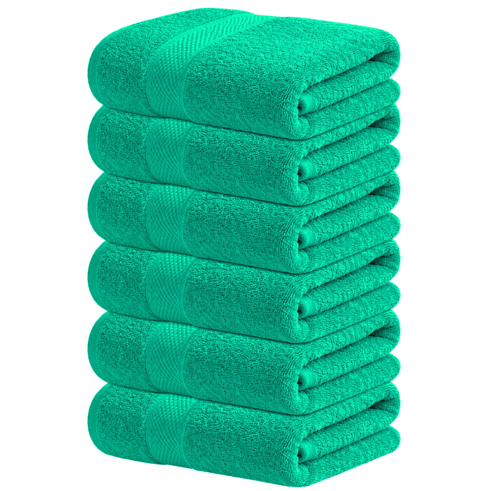 Infinitee Xclusives White Hand Towels for Bathroom - Set of 6 (16x28 inches) 600 GSM, 100% Cotton Ultra Soft, Quick Drying, Hotel Quality Hand Towel Set (Brilliant White, Hand Towels)