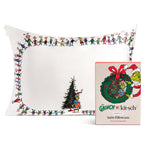 19x36 Garden Toile Zippered Cooling Satin Pillowcase Wrinkle-Soft for Hair & Skin, Softer Than Silk