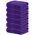 Infinitee Xclusives White Hand Towels for Bathroom - Set of 6 (16x28 inches) 600 GSM, 100% Cotton Ultra Soft, Quick Drying, Hotel Quality Hand Towel Set (Brilliant White, Hand Towels)