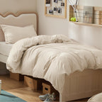 Bedsure White Duvet Cover Queen Size - Soft Double Brushed Bedding Set for Kids & Adults, Zipper Closure, 3 Pieces, Includes 1 Duvet Cover (90"x90") & 2 Pillow Shams, NO Comforter