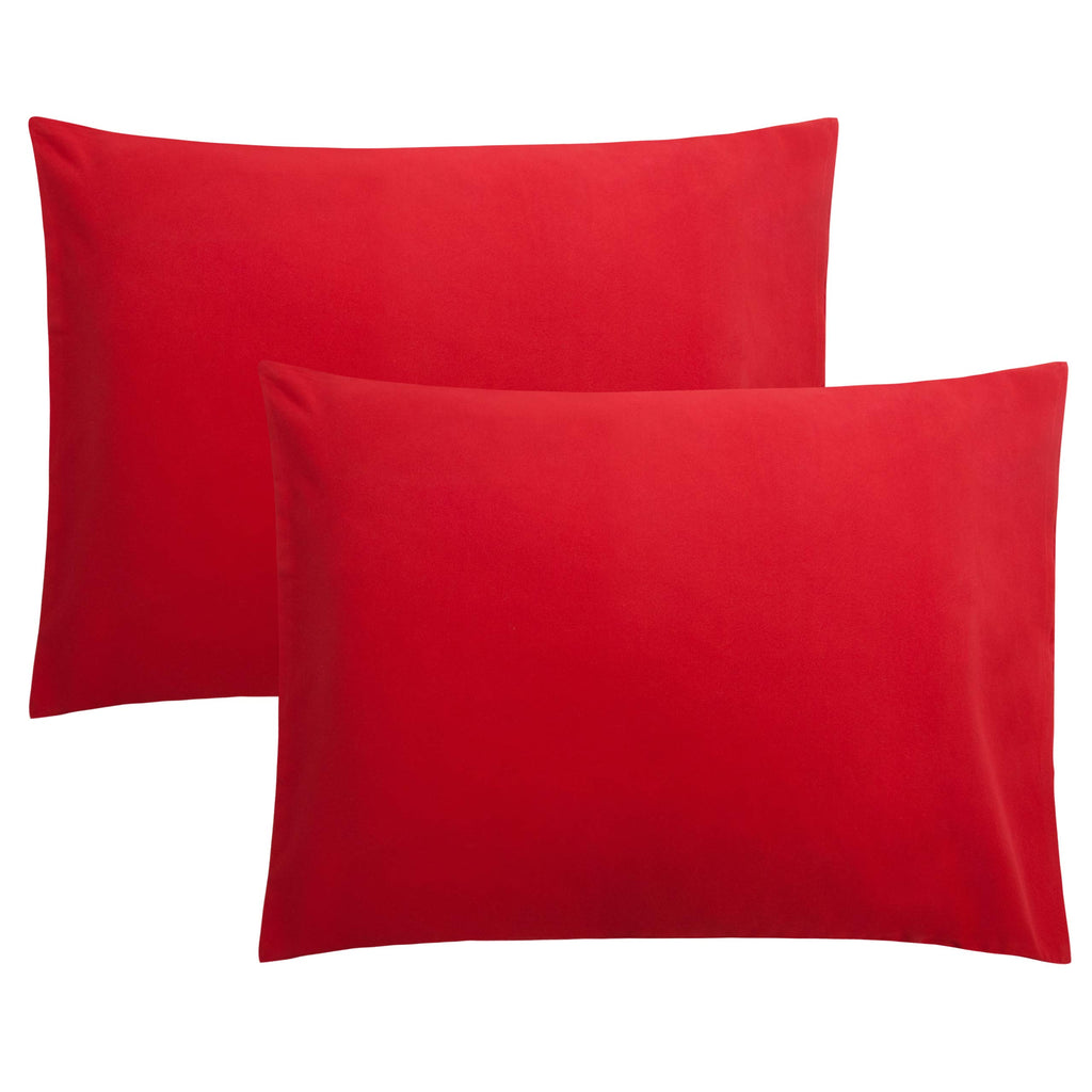 FLXXIE Pillow Cases Queen, Soft Microfiber Pillow Covers with Envelope Closure, Wrinkle Resistant Pillowcases, 2 Piece Set, 20x30, Black