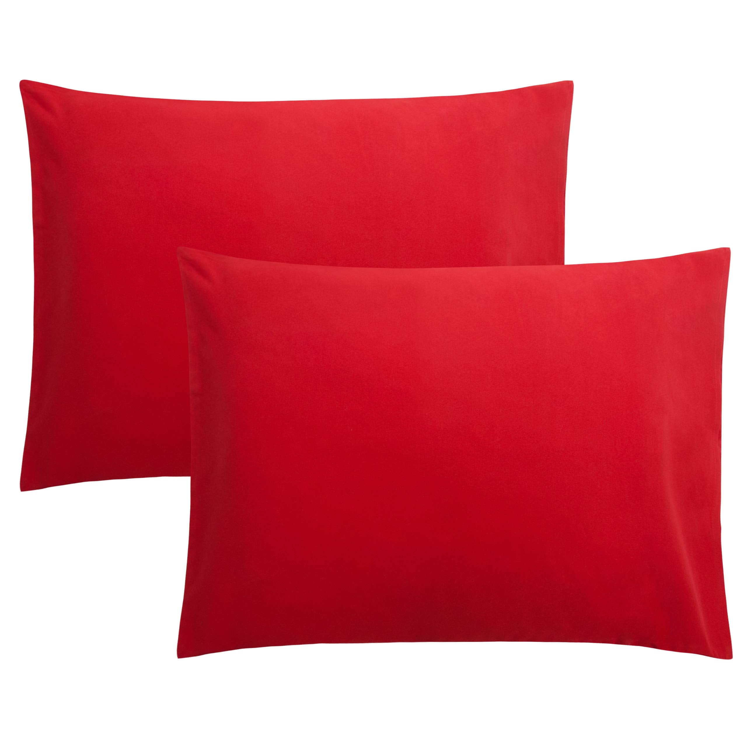 FLXXIE Pillow Cases Queen, Soft Microfiber Pillow Covers with Envelope Closure, Wrinkle Resistant Pillowcases, 2 Piece Set, 20x30, Black