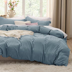 Bedsure White Duvet Cover King Size - 3 Pieces Prewashed Cotton-Like Polyester Extra Soft Bedding Set, Includes 1 Duvet Cover 104x90 Inches with Zipper Closure & 2 Pillow Shams, Comforter Not Included