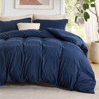 Bedsure White Duvet Cover Queen Size - Soft Double Brushed Bedding Set for Kids & Adults, Zipper Closure, 3 Pieces, Includes 1 Duvet Cover (90"x90") & 2 Pillow Shams, NO Comforter