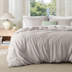 Bedsure White Duvet Cover Queen Size - Soft Double Brushed Bedding Set for Kids & Adults, Zipper Closure, 3 Pieces, Includes 1 Duvet Cover (90"x90") & 2 Pillow Shams, NO Comforter