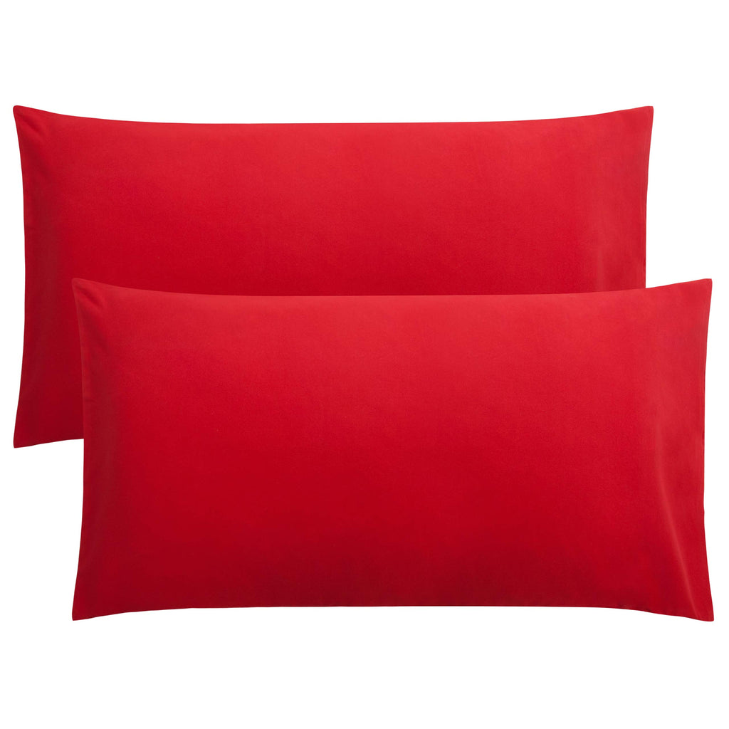 FLXXIE Pillow Cases Queen, Soft Microfiber Pillow Covers with Envelope Closure, Wrinkle Resistant Pillowcases, 2 Piece Set, 20x30, Black