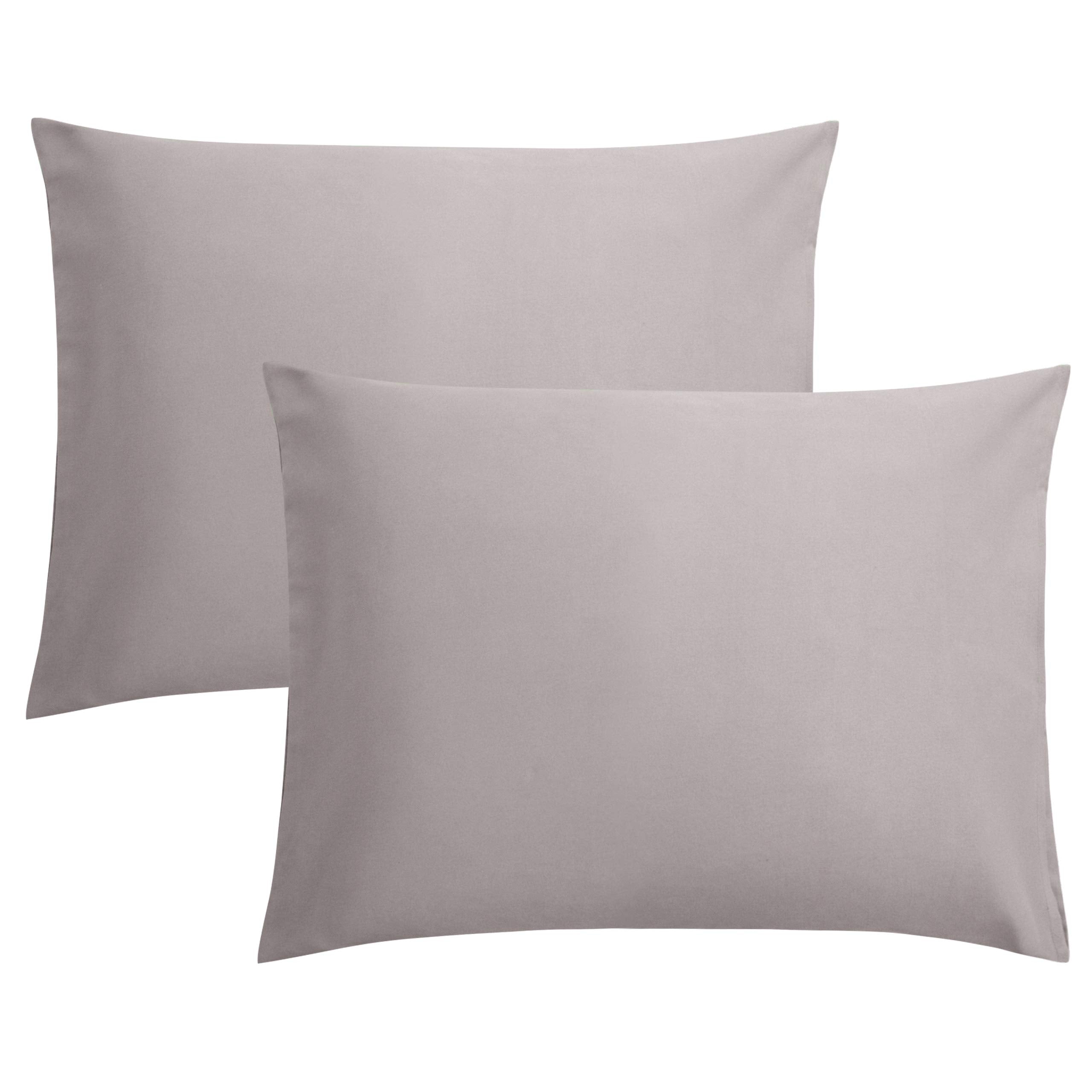FLXXIE Pillow Cases Queen, Soft Microfiber Pillow Covers with Envelope Closure, Wrinkle Resistant Pillowcases, 2 Piece Set, 20x30, Black