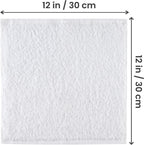 Utopia Towels 24 Pack Cotton Washcloths Set, 100% Ring Spun Cotton, Premium Quality Flannel Face Cloths, Highly Absorbent and Soft Feel Fingertip Towels, White