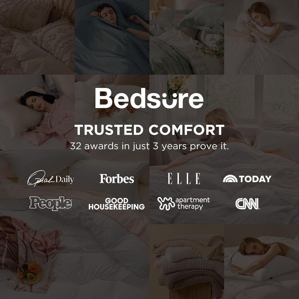Bedsure White Duvet Cover King Size - 3 Pieces Prewashed Cotton-Like Polyester Extra Soft Bedding Set, Includes 1 Duvet Cover 104x90 Inches with Zipper Closure & 2 Pillow Shams, Comforter Not Included