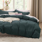Bedsure White Duvet Cover Queen Size - 3 Pieces Prewashed Cotton-Like Polyester Extra Soft Bedding Set, Includes 1 Duvet Cover 90x90 Inches with Zipper Closure & 2 Pillow Shams, Comforter Not Included