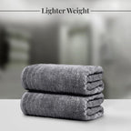 Tens Towels Pack of 8 Towels Set, 2 Extra Large Bath, 2 Hand, 4 Washcloths, 100% Cotton, Lighter Weight, Quicker to Dry, Super Absorbent, Perfect for Bathroom, Dark Grey