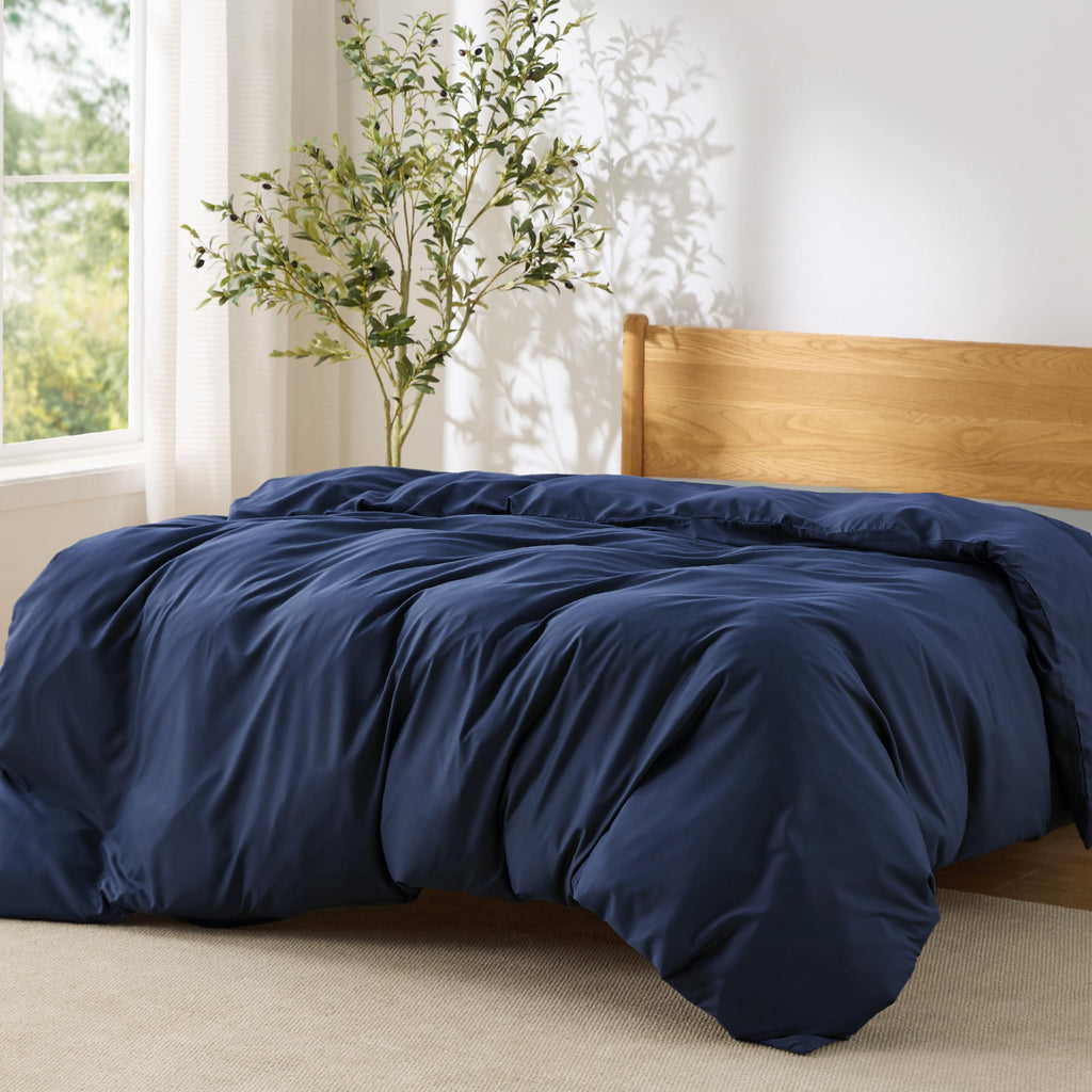Bedsure White Duvet Cover Queen Size - Soft Double Brushed Bedding Set for Kids & Adults, Zipper Closure, 3 Pieces, Includes 1 Duvet Cover (90"x90") & 2 Pillow Shams, NO Comforter