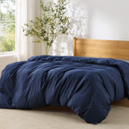 Bedsure White Duvet Cover Queen Size - Soft Double Brushed Bedding Set for Kids & Adults, Zipper Closure, 3 Pieces, Includes 1 Duvet Cover (90"x90") & 2 Pillow Shams, NO Comforter