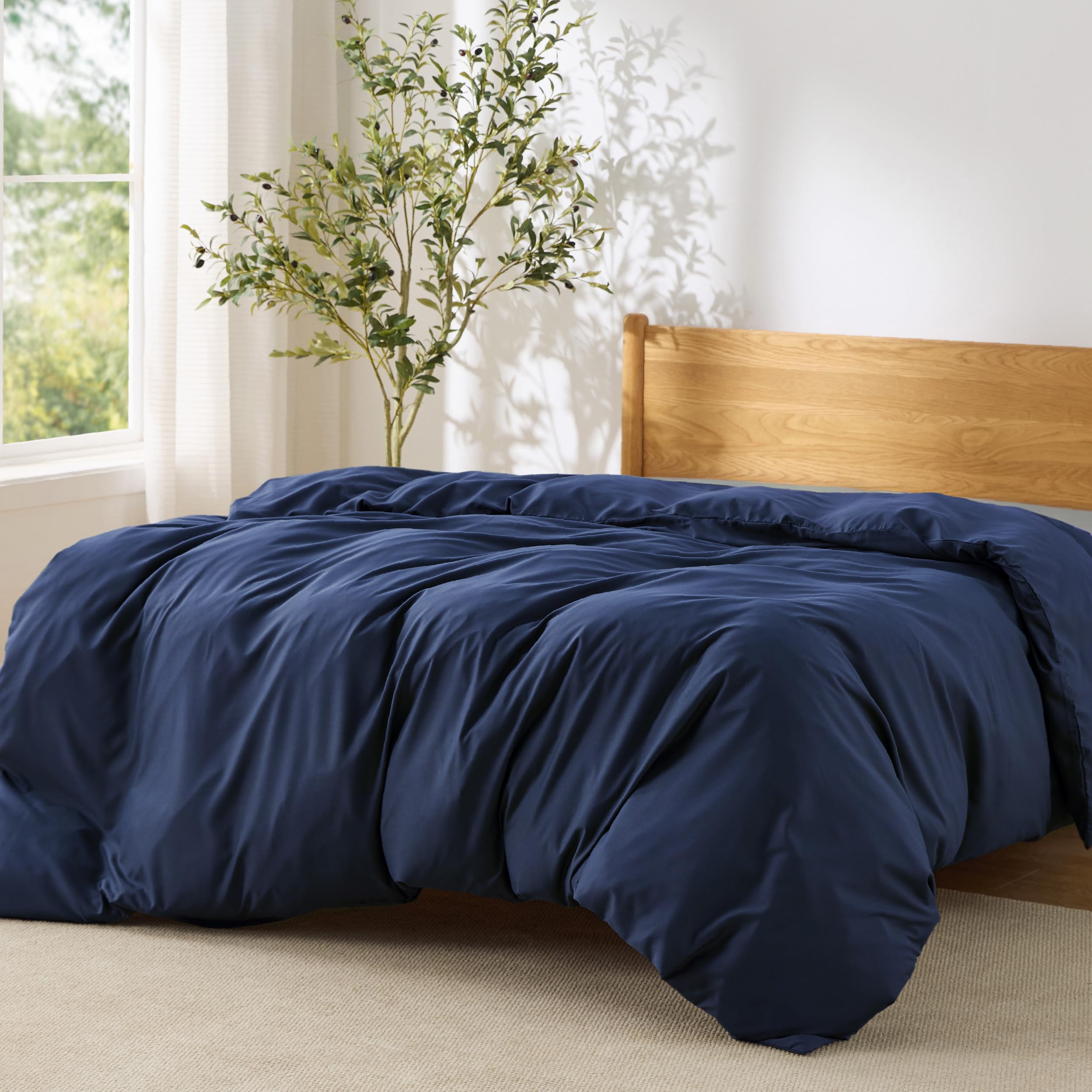 Bedsure White Duvet Cover Queen Size - Soft Double Brushed Bedding Set for Kids & Adults, Zipper Closure, 3 Pieces, Includes 1 Duvet Cover (90"x90") & 2 Pillow Shams, NO Comforter