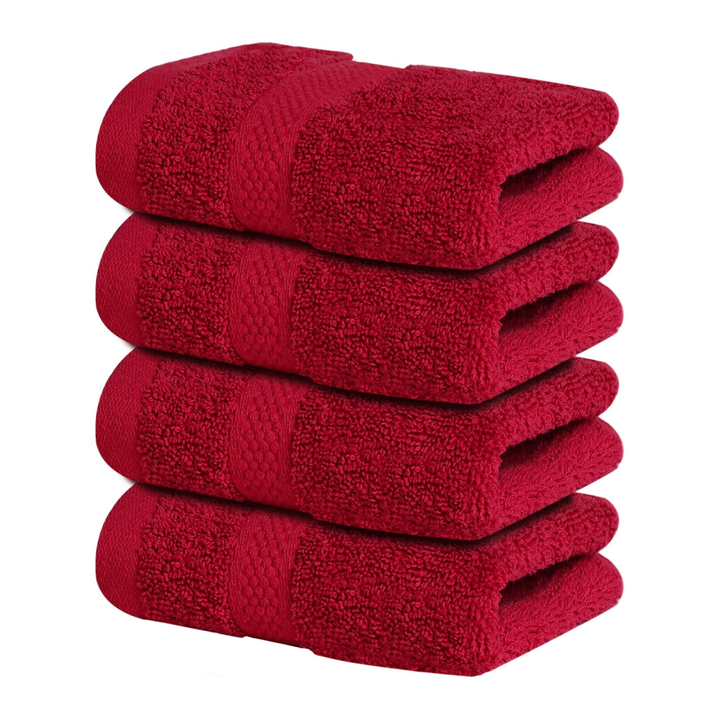 Infinitee Xclusives White Hand Towels for Bathroom - Set of 6 (16x28 inches) 600 GSM, 100% Cotton Ultra Soft, Quick Drying, Hotel Quality Hand Towel Set (Brilliant White, Hand Towels)