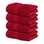 Infinitee Xclusives White Hand Towels for Bathroom - Set of 6 (16x28 inches) 600 GSM, 100% Cotton Ultra Soft, Quick Drying, Hotel Quality Hand Towel Set (Brilliant White, Hand Towels)