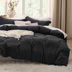 Bedsure White Duvet Cover King Size - 3 Pieces Prewashed Cotton-Like Polyester Extra Soft Bedding Set, Includes 1 Duvet Cover 104x90 Inches with Zipper Closure & 2 Pillow Shams, Comforter Not Included
