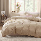 Bedsure White Duvet Cover Queen Size - 3 Pieces Prewashed Cotton-Like Polyester Extra Soft Bedding Set, Includes 1 Duvet Cover 90x90 Inches with Zipper Closure & 2 Pillow Shams, Comforter Not Included