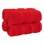 American Soft Linen Luxury Hand Towels for Bathroom, 100% Cotton Turkish 4 Piece Hand Towel Set, 600 GSM Hand Face Towels for Kitchen, White Hand Towels