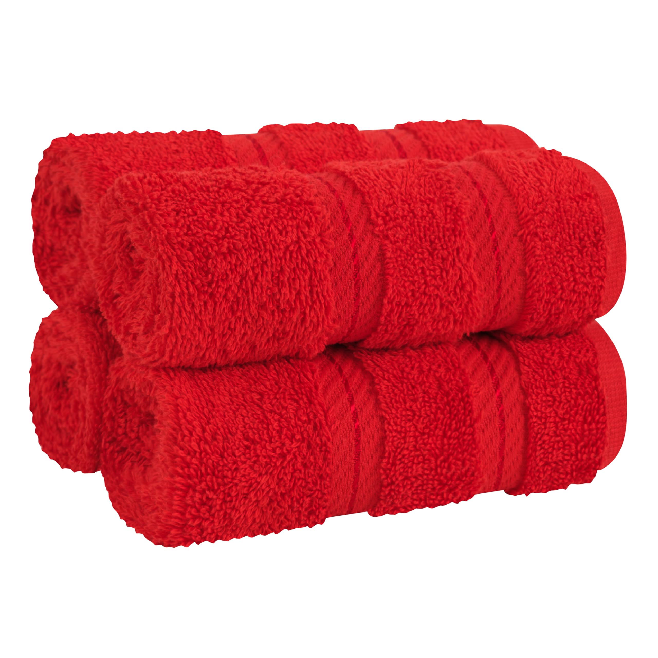American Soft Linen Luxury Hand Towels for Bathroom, 100% Cotton Turkish 4 Piece Hand Towel Set, 600 GSM Hand Face Towels for Kitchen, White Hand Towels