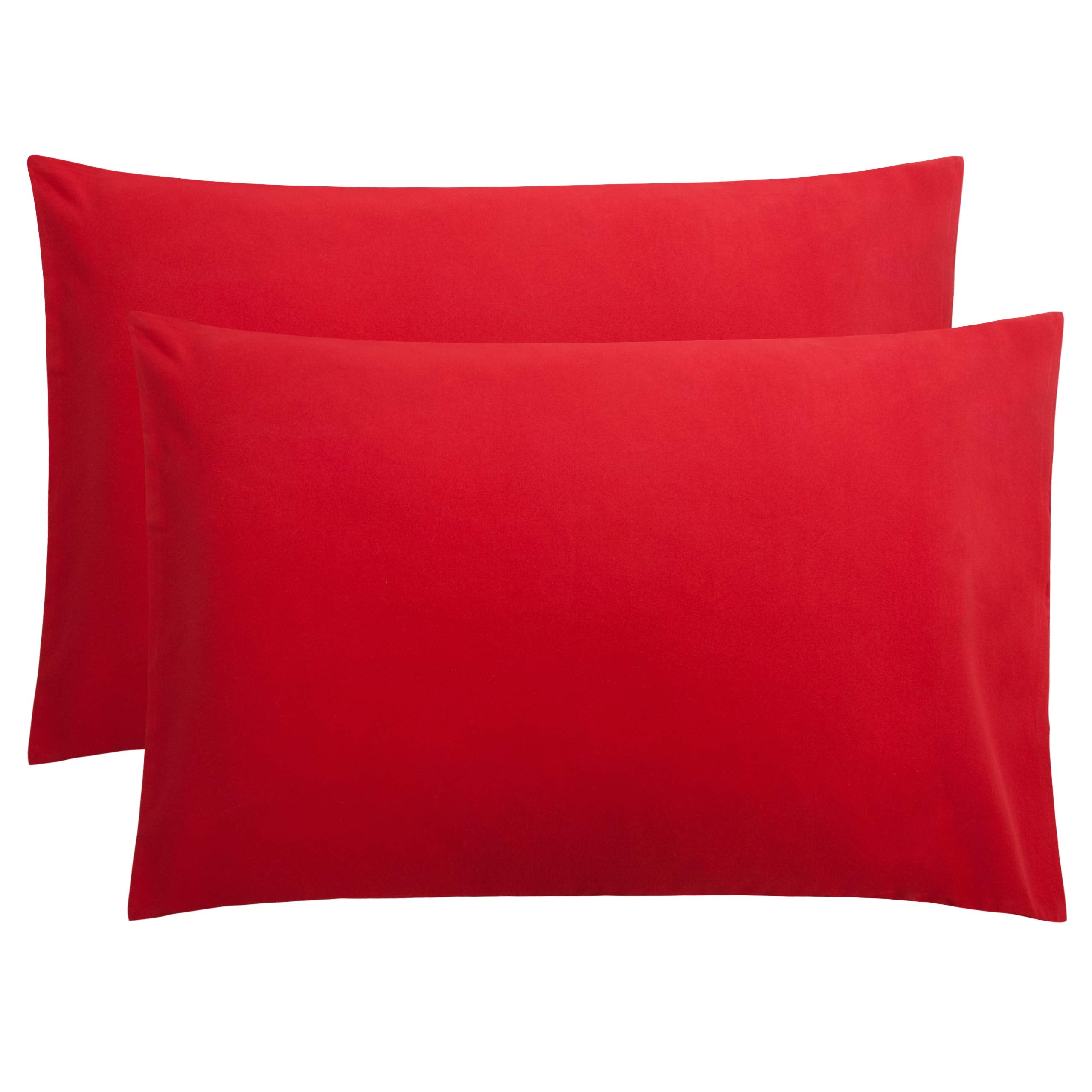 FLXXIE Pillow Cases Queen, Soft Microfiber Pillow Covers with Envelope Closure, Wrinkle Resistant Pillowcases, 2 Piece Set, 20x30, Black