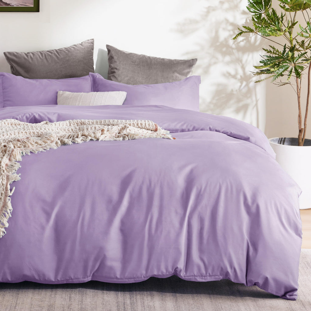 Bedsure White Duvet Cover Queen Size - Soft Double Brushed Bedding Set for Kids & Adults, Zipper Closure, 3 Pieces, Includes 1 Duvet Cover (90"x90") & 2 Pillow Shams, NO Comforter