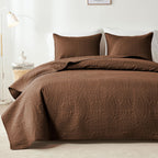 akkialla Queen Quilt Bedding Set,Olive Green Ultrasonic Full/Queen Quilt Set,Lightweight Soft Bedspread Coverlet,Modern Style Coin Pattern Bed Cover for All Seasons,3 Piece(1 Quilt,2 Pillow Shams)