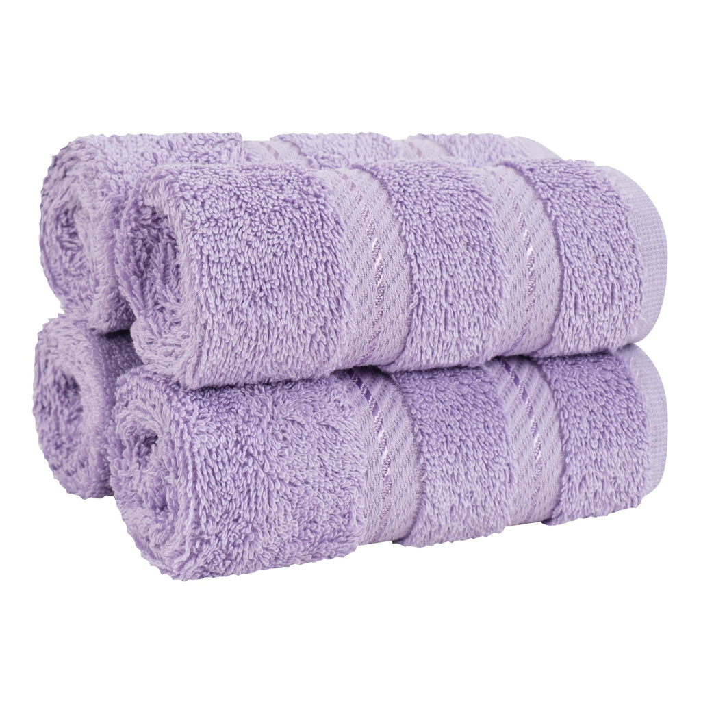 American Soft Linen Luxury Hand Towels for Bathroom, 100% Cotton Turkish 4 Piece Hand Towel Set, 600 GSM Hand Face Towels for Kitchen, White Hand Towels
