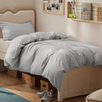 Bedsure White Duvet Cover Queen Size - Soft Double Brushed Bedding Set for Kids & Adults, Zipper Closure, 3 Pieces, Includes 1 Duvet Cover (90"x90") & 2 Pillow Shams, NO Comforter