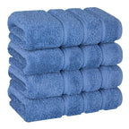 American Soft Linen Luxury Hand Towels for Bathroom, 100% Cotton Turkish 4 Piece Hand Towel Set, 600 GSM Hand Face Towels for Kitchen, White Hand Towels