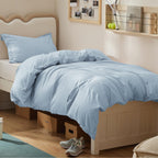 Bedsure White Duvet Cover Queen Size - Soft Double Brushed Bedding Set for Kids & Adults, Zipper Closure, 3 Pieces, Includes 1 Duvet Cover (90"x90") & 2 Pillow Shams, NO Comforter