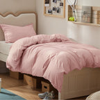 Bedsure White Duvet Cover Queen Size - Soft Double Brushed Bedding Set for Kids & Adults, Zipper Closure, 3 Pieces, Includes 1 Duvet Cover (90"x90") & 2 Pillow Shams, NO Comforter
