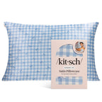 Kitsch Satin Pillowcase with Zipper for Hair & Skin - Softer Than Silk Pillow Cases, Smooth Cooling Satin Pillow Case, Wrinkle-Free, Machine Washable, Pillow Cases Standard Size 19x26 - Cherry Print