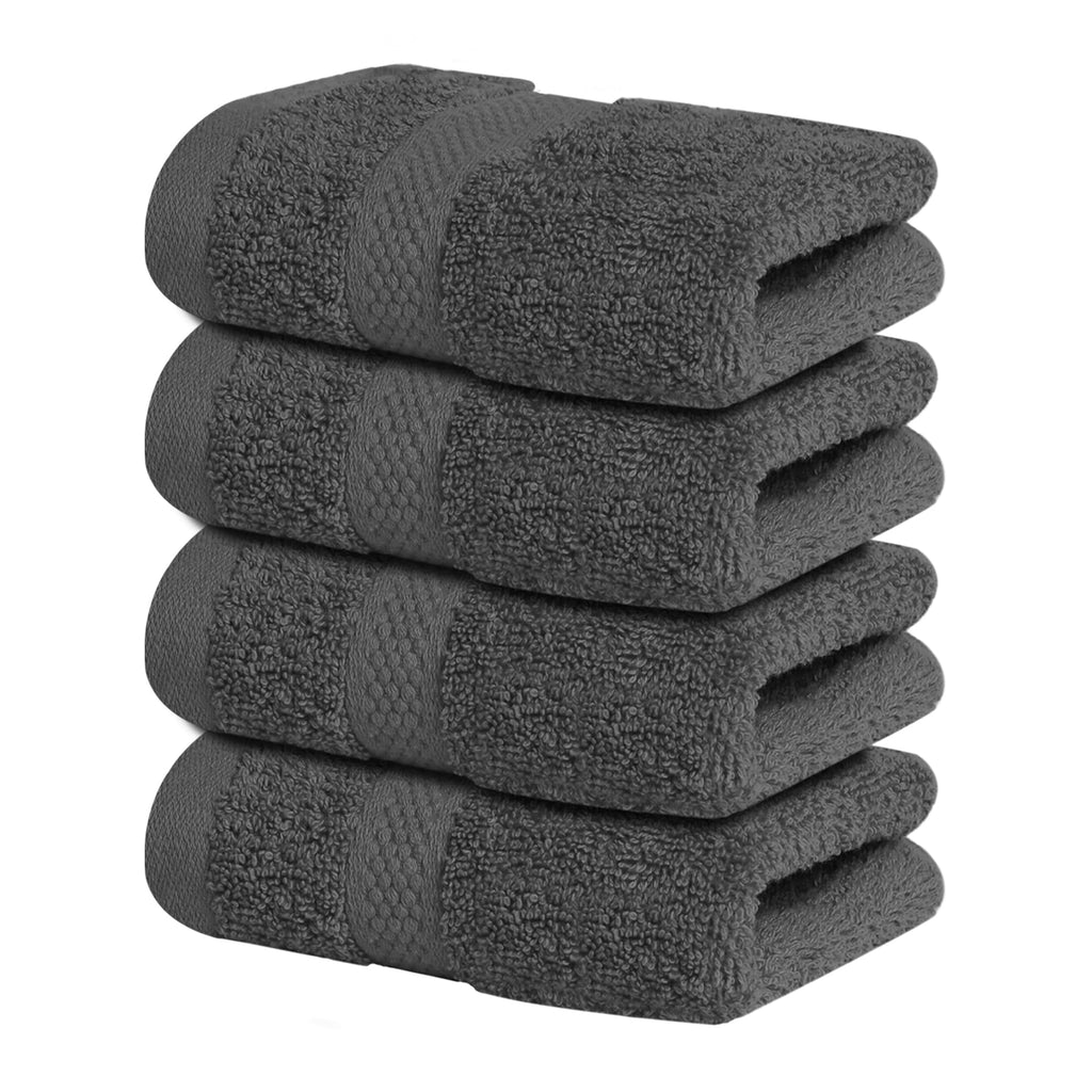 Infinitee Xclusives White Hand Towels for Bathroom - Set of 6 (16x28 inches) 600 GSM, 100% Cotton Ultra Soft, Quick Drying, Hotel Quality Hand Towel Set (Brilliant White, Hand Towels)