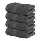 Infinitee Xclusives White Hand Towels for Bathroom - Set of 6 (16x28 inches) 600 GSM, 100% Cotton Ultra Soft, Quick Drying, Hotel Quality Hand Towel Set (Brilliant White, Hand Towels)