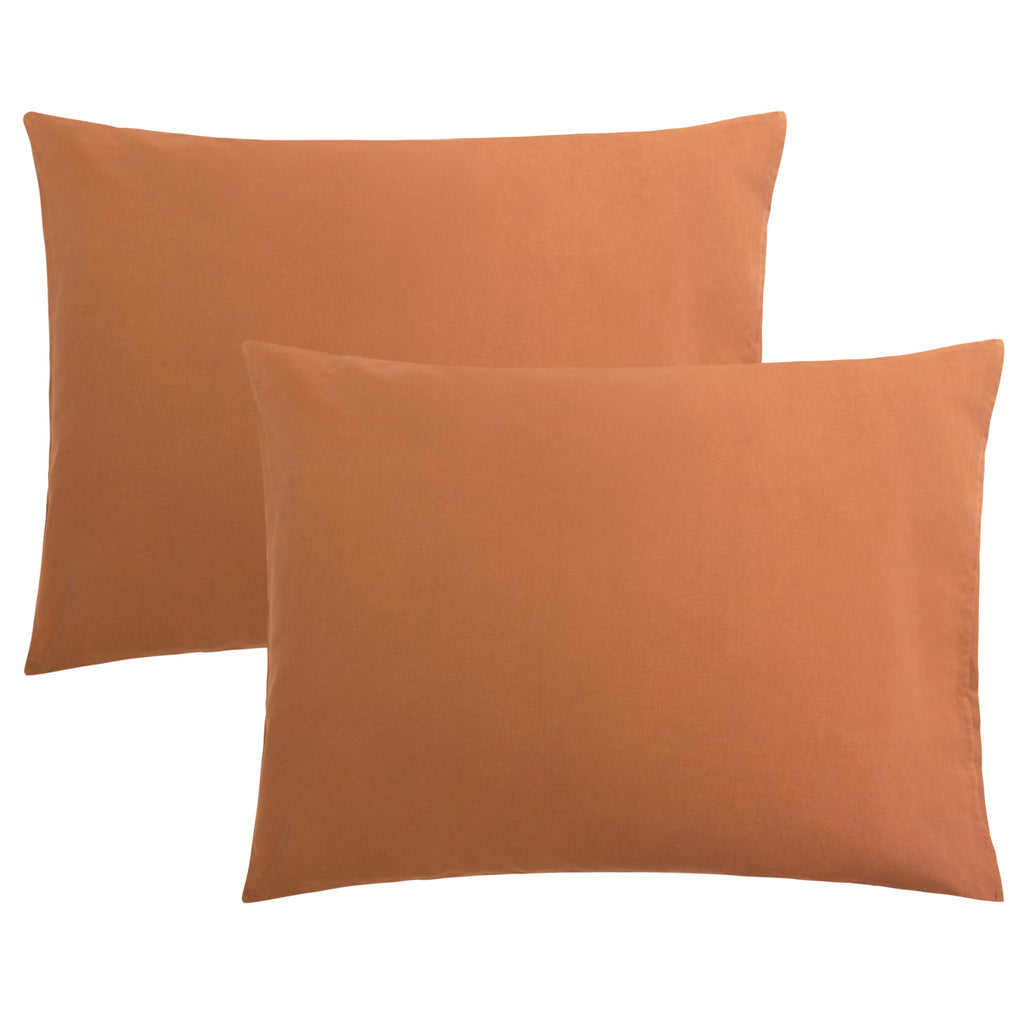 FLXXIE Pillow Cases Queen, Soft Microfiber Pillow Covers with Envelope Closure, Wrinkle Resistant Pillowcases, 2 Piece Set, 20x30, Black