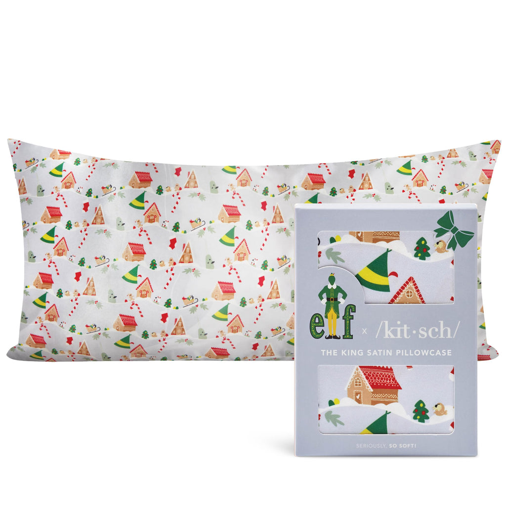 19x36 Garden Toile Zippered Cooling Satin Pillowcase Wrinkle-Soft for Hair & Skin, Softer Than Silk