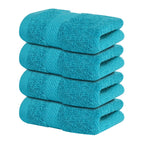 Infinitee Xclusives White Hand Towels for Bathroom - Set of 6 (16x28 inches) 600 GSM, 100% Cotton Ultra Soft, Quick Drying, Hotel Quality Hand Towel Set (Brilliant White, Hand Towels)
