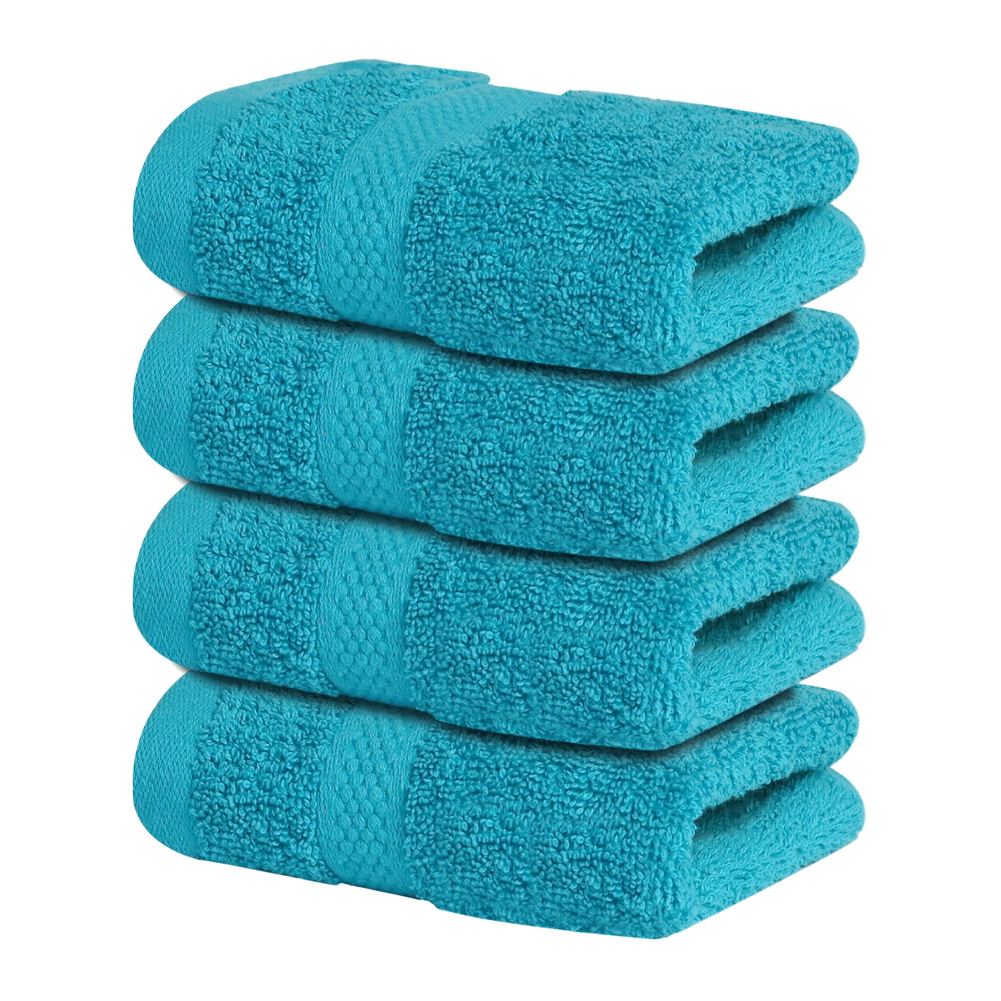Infinitee Xclusives White Hand Towels for Bathroom - Set of 6 (16x28 inches) 600 GSM, 100% Cotton Ultra Soft, Quick Drying, Hotel Quality Hand Towel Set (Brilliant White, Hand Towels)