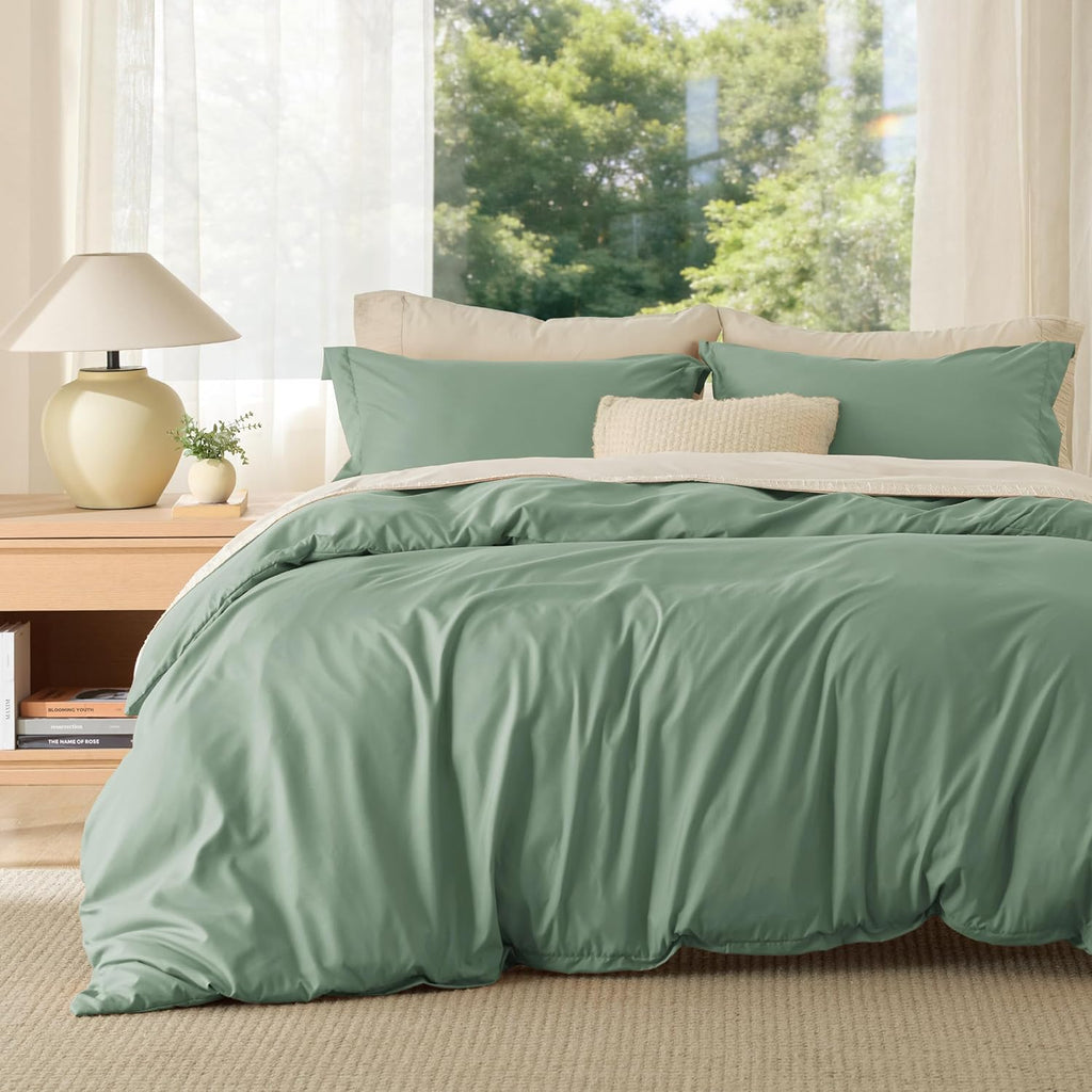 Bedsure White Duvet Cover Queen Size - Soft Double Brushed Bedding Set for Kids & Adults, Zipper Closure, 3 Pieces, Includes 1 Duvet Cover (90"x90") & 2 Pillow Shams, NO Comforter