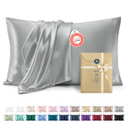 Bedsure Satin Pillowcases, Similar to Silk Pillow Cases Queen Size Set of 2, Cooling Pillow Case for Sleeping Women with Envelope Closure, Gifts for Women Men, Beige, 20x30 Inches, 2pcs