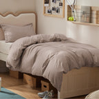 Bedsure White Duvet Cover Queen Size - Soft Double Brushed Bedding Set for Kids & Adults, Zipper Closure, 3 Pieces, Includes 1 Duvet Cover (90"x90") & 2 Pillow Shams, NO Comforter