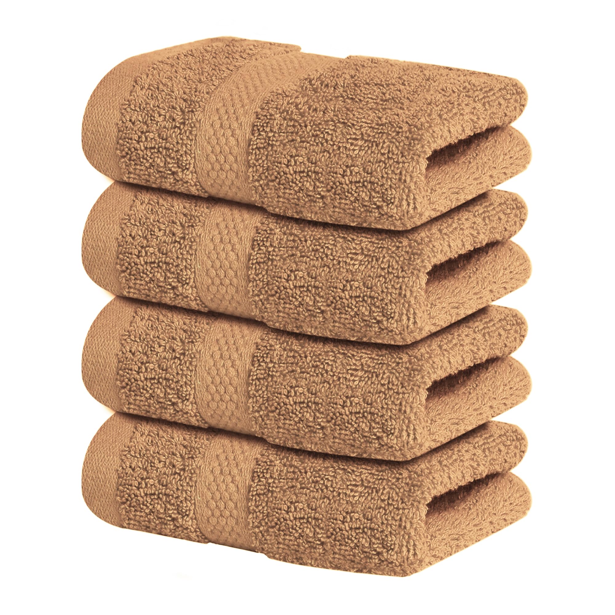Infinitee Xclusives White Hand Towels for Bathroom - Set of 6 (16x28 inches) 600 GSM, 100% Cotton Ultra Soft, Quick Drying, Hotel Quality Hand Towel Set (Brilliant White, Hand Towels)