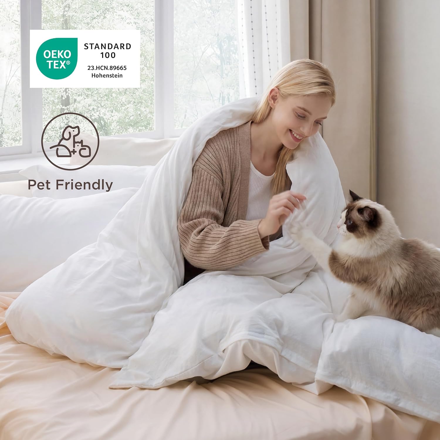 Bedsure White Duvet Cover King Size - 3 Pieces Prewashed Cotton-Like Polyester Extra Soft Bedding Set, Includes 1 Duvet Cover 104x90 Inches with Zipper Closure & 2 Pillow Shams, Comforter Not Included