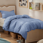 Bedsure White Duvet Cover Queen Size - Soft Double Brushed Bedding Set for Kids & Adults, Zipper Closure, 3 Pieces, Includes 1 Duvet Cover (90"x90") & 2 Pillow Shams, NO Comforter
