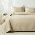 akkialla Queen Quilt Bedding Set,Olive Green Ultrasonic Full/Queen Quilt Set,Lightweight Soft Bedspread Coverlet,Modern Style Coin Pattern Bed Cover for All Seasons,3 Piece(1 Quilt,2 Pillow Shams)